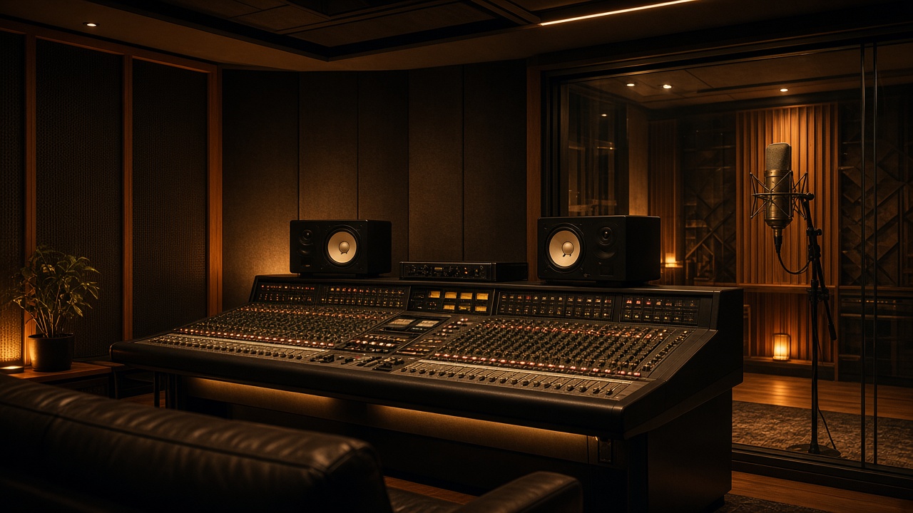 Recording studio mixing console
